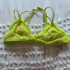 Victoria’s Secret Lace Bralette in Neon Yellow